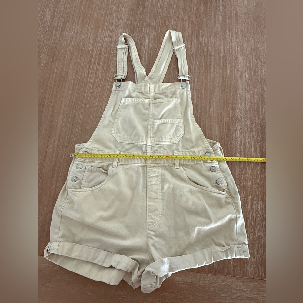 We The Free/ Free People butter yellow Overalls/shortalls - Picture 2 of 6